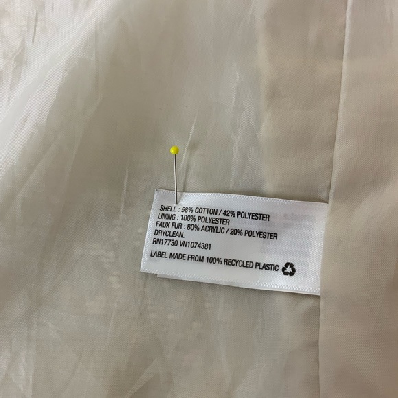 EUC Merona  Ivory  front buttons Coat - Picture 11 of 14